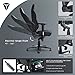 Noblerocker Gaming Chair Ergonomic PC Game Chair- Lumbar Support Headrest 4D Armrests Computer Chair, Big and Tall Comfortable, Fabric Grey, Regular