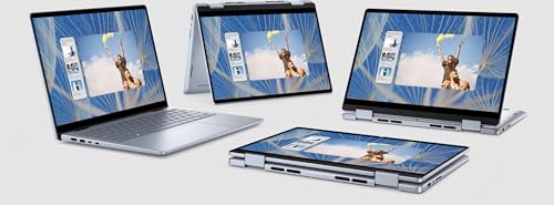 Image of Dell Inspiron 14 7445 2-in-1 Laptop, 14 inch FHD+ Touchscreen, AMD Ryzen 5 8640HS(Beats i7-1255U), 16GB DDR5 RAM, 1TB PCIe SSD, Backlit KB, FP Reader, Type-C, FHD Webcam, Win 11 Home