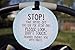 THREE LITTLE TOTS – Blue Stop Please Look Don't Touch Baby Car Seat Sign or Stroller Tag - CPSIA Safety Tested
