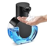 Automatic Soap Dispenser, Touchless Automatic Soap Dispenser with 4-Level Adjustable Foam, USB Rechargeable, 15oz/420ML Wall Mount Soap Dispenser for Bathroom Kitchen Office Commercia (Black-1)
