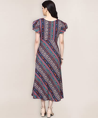 Image of QIQI Women's Crepe A-Line Maxi Casual Dress