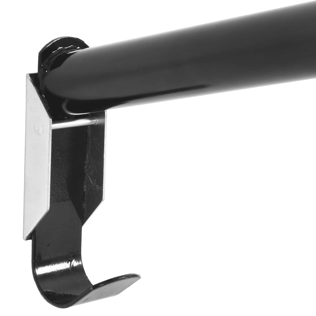 vidaXL Soporte de Silla Montura de Pared Plegable Hierro Negro, portasillas de Montar, Soporte para Silla de Montar, Soporte para Silla de Montar portátil