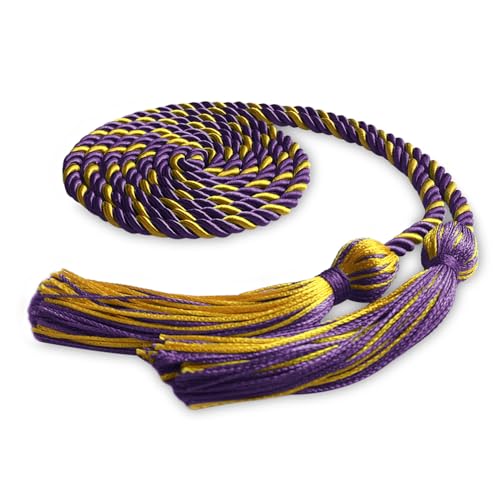 Image of Endea Graduation Single Honor Cord Two-Color (Purple /Gold)