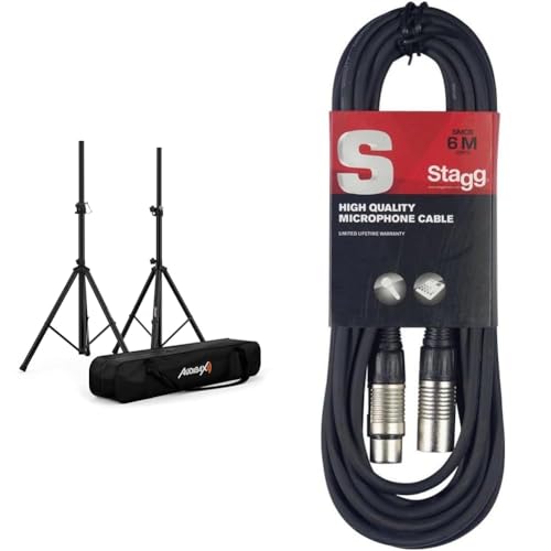 Audibax Neo 130 pareja de soportes y cable Stagg XLR de 6 metros