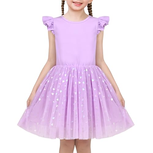 Robe pourpre fille 7 ans anniversaire mariage princesse tulle