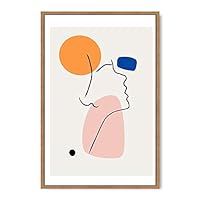 Framed Canvas Wall Art Boho Decor Illustration Canvas Prints Home Artwork Decoration for Living Room,Bedroom - 16x24 inches