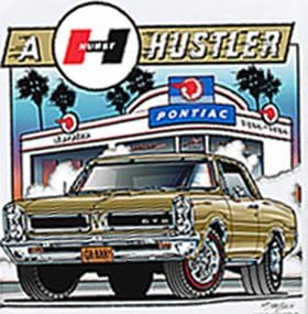Miniatura 2 de A&E Designs Pontiac GTO Camiseta - Hurst Hustler Adulto White Tee
