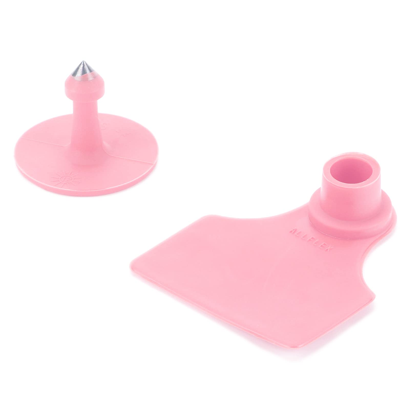 Wakects Etichetta Auricolare in Plastica per Orecchie di Maiale Vuota, 100 Set, 5 X 4 Cm, con Spilli Inclusi, per Ovini, Bovini, Suini, Identificazione del Bestiame, Allevamento Agricolo, (PINK)