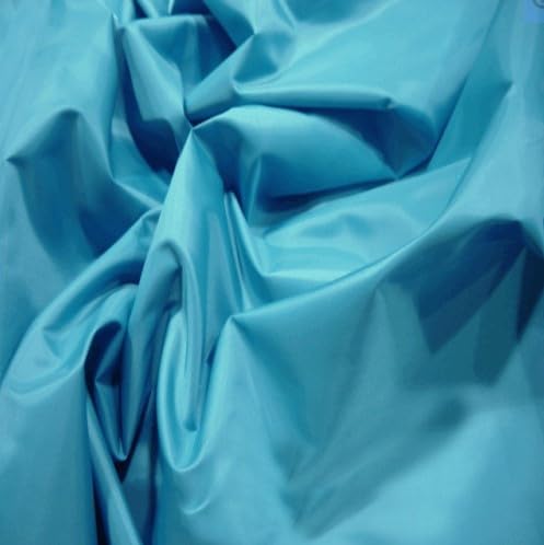 Waterproof PU-Coated Polyester Fabric, 140cm Width, 4oz/114g, Machine Washable, Available in Many Colours, 1 Metre Length per Unit Purchased (Turquoise)
