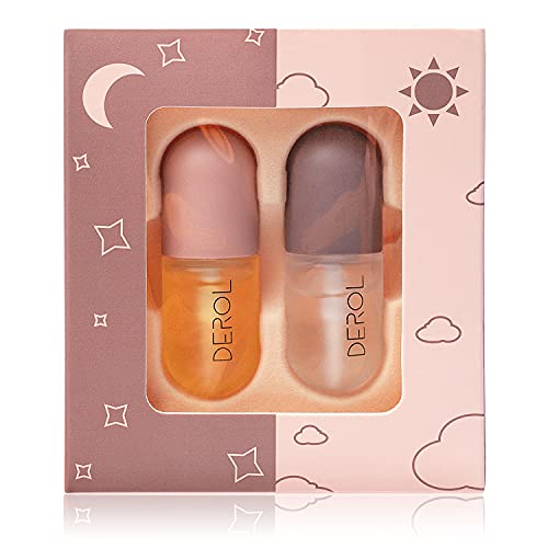Lip Plumper Set,Natural Lip Plumper and Lip Care Serum,Lip Plumping Lip Gloss Balm,Lip Enhancer for Fuller,Beautiful Fuller Lip Mask,Hydrating & Reduce Fine Lines(2 Pack)