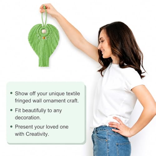 Image of PATPAT 3Sets Angel Macrame kit Craft kit for Adults Kids with Tools, DIY Embroidery Activity Art Kits for Adults Hanging Ornament Boho Macrame Wall Hanging Decor Birthday Gifts