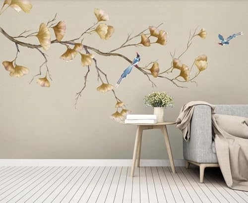 Papier peint panoramique fleurs pour masquer les imperfections du mur - 4