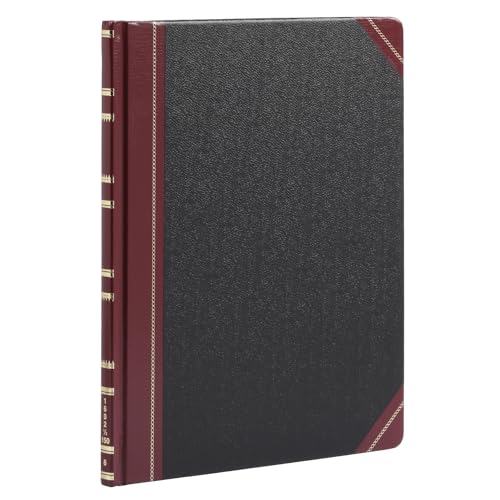 Boorum & Pease Series Columnar Book, 6 Column, 150 Page, Black/Red (1602 1/2-150-6)