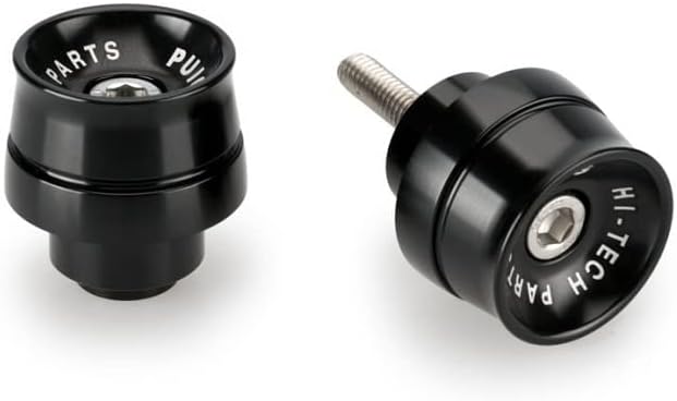 Puig 21012N Contrapesos Manillar Speed en Aluminio mecanizado con diseño Compacto y Estilo Racing para reducción de Vibraciones, Negro