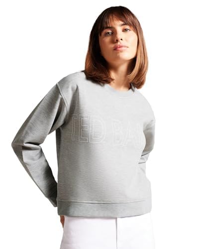Ted Baker London Womens Lorito Branded Sweatshirt in Grey Size 2 - Medium - UK Size 10