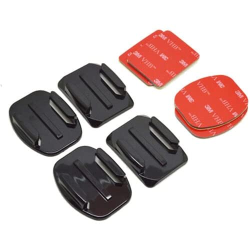 Action Pro 3M Adhesive Pads 2 x Flat and Curved Mounts with Compatible with Hero 12 11 10 9 8 7 6 5 4 3+ 3 SJCAM YI Noise Play and Other Action Cameras