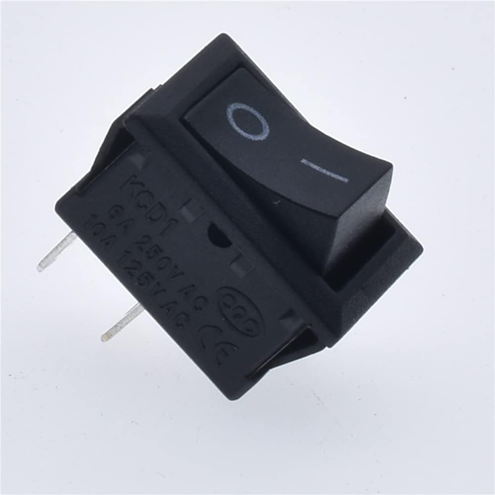 Rocker Switch CD1-101 6A250V 10A125V ON Off | 6A250V/10A125V rocker switch, 15x21mm, ON-OFF, 10000+ cycles.