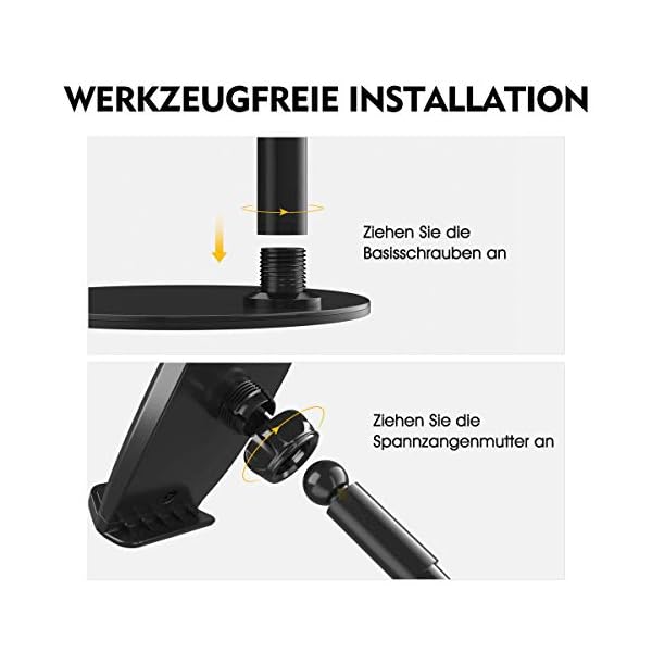licheers Tablet Ständer Verstellbare, Tablet Halterung mit 10X Stabil Basis, höhenverstellbarer tablethalter… – Bild 7