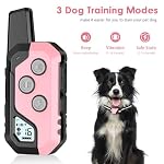 Shock Collar for Dogs, IP67 Waterproof Dog Training Collar with Remote, 3 Training Modes with Beep, Vibration, and Safe Static, Rechargeable E Collar for Large Medium - Image 3