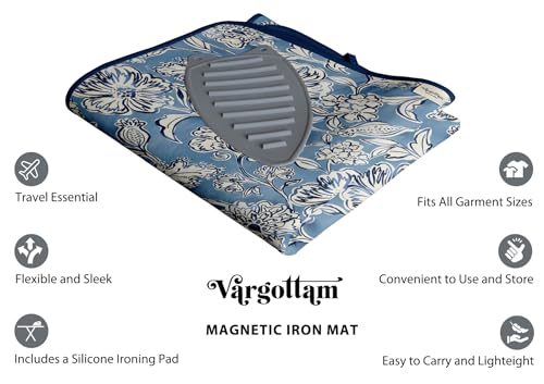 Tapis repassage magnétique coton pliable avec repose-fer lavable - 4