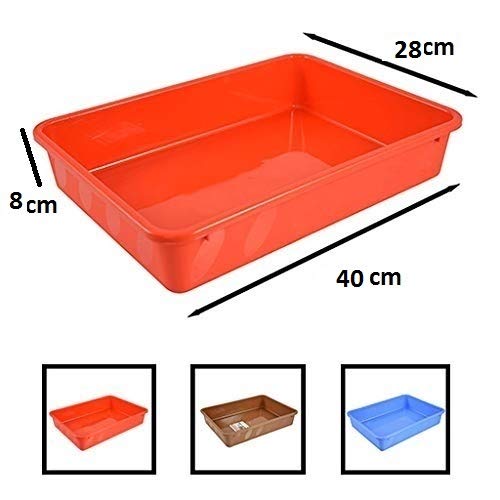 SYGNIUS Unbreakable Multipurpose Cloth Organizer Tray for Wardrobe, Newspaper Tray for Home, Tray for Office Work School Hospitals Shops Home use Stationary Vegetable Fruits (40 x 28 x 8, 2) 1