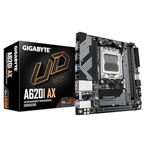 GIGABYTE A620I AX (AM5/ LGA 1718/ AMD/ A620/ Mini-ITX/ 5 años de garantía/DDR5/ Single M.2/PCIe 4.0/USB 3.2 Gen1 Type-C/Realtek Wi-Fi 6E/Realtek 2.5GbE/ Q-Flash Plus/PCIe EZ-Latch/placa madre)