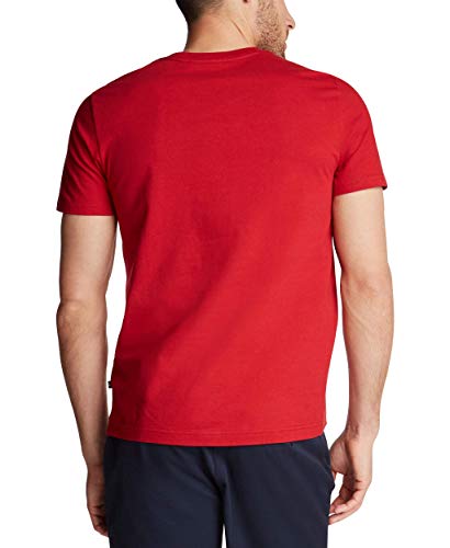 Nautica mens Short Sleeve 100% Cotton Classic Logo-series Graphic-tee T Shirt, Nautica Red/Red, XX-Large US4
