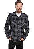 CasualWear, RockWear Brandit Check Shirt Long Sleeve, Farbe: black/grey, Größe: 5XL