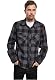Wanderhemd Brandit Check Shirt für Herren in Schwarz-Grau aus Baumwolle