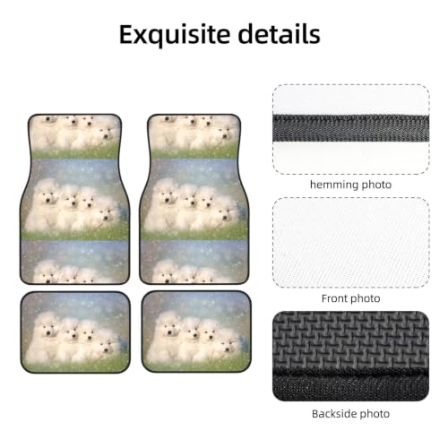 Alfombrillas de coche Samoyedo evitan resbalones y suciedad con neopreno resistente 3