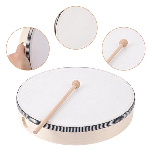 IHDYPPEW 6 PCS Wood Hand Drum with Drum Stick, Percussion Wood Frame Drums, Musical Instruments for Weddings, Birthday, Parties, Gatherings, Concerts (6/8/10 Inch)