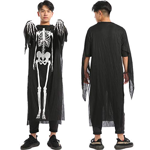 Veroda Halloween Skeleton Clothes + Face Mask + Gloves Set Costume Halloween Outfits Cosplay Fancy Dress Party (Children) - Image 3