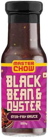 MasterChow Black Bean, Chilli & Garlic Stir Fry Cooking Sauce - 220 GMS | Medium Spicy | Serves 4-5 Meals | Tokyo Drift Sauce