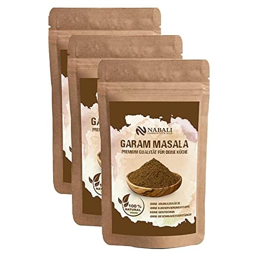 NABALI FairKOST Garam Masala indisk kryddblandning I Garam Masala-krydda I 100 % naturlig aromatisk indisk I utan konserveringsmedel vegansk (300 GR)