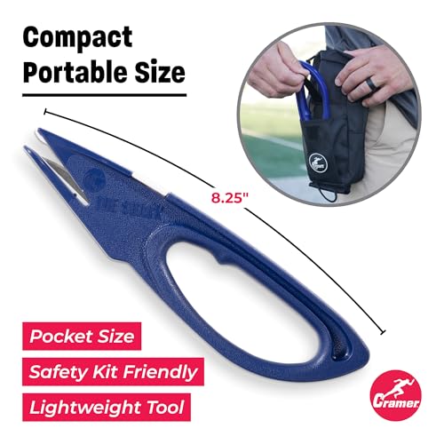 Image of Cramer Training Supplies, Shark Tape Cutter & Remover Liquid for Adhesive Removal, Safe Edge Scissors, Bandage Shears & Solution to Safely Remove Tape, Standard Tape Cutter