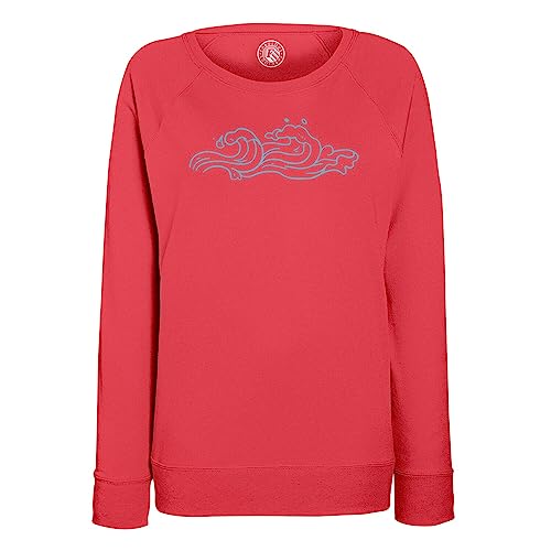 Sweatshirt femme vagues de mer confectionné pour passionnées