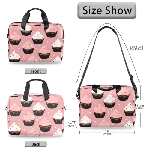 Maletín para laptop 15.6-16 pulg estampado rosa miniatura 6