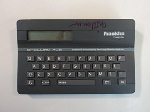 ด้านหน้า view of the Franklin Spelling Ace SA-98 V1, showing the display and QWERTY keyboard.