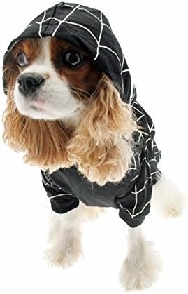 Spider Dog Costumes for Dogs Glow in The Dark Black and White Or Red and Blue (Size 1 Black and White)