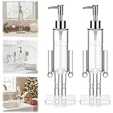 Seifenspender „Nussknacker“, transparent Seifenspender „Nussknacker“, nachfüllbare Weihnachts-Handseifenflasche, im Design für Küche und Badezimmer (2pcs)