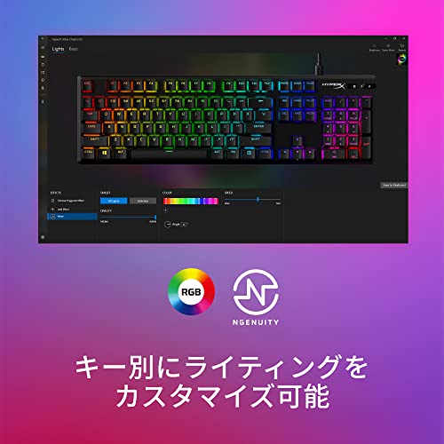 ハイパーエックス(HyperX) ハイパーエックス(HyperX) Alloy Origins RGB メカニカルゲーミングキーボードAqua軸 639N5AA#ABA の商品画像 4