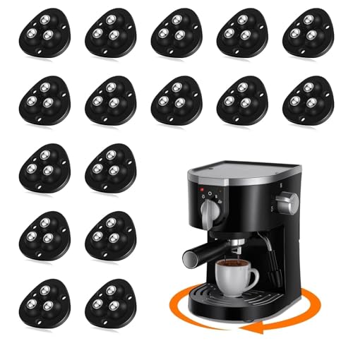TRVL FIELDER Self Adhesive Caster Wheels Appliance Slider Rollers 16 Pcs