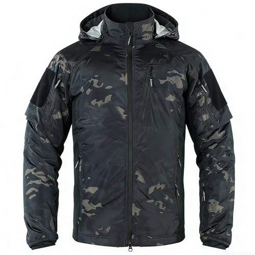 Veste tactique softshell homme coupe-vent et imperméable pour rando