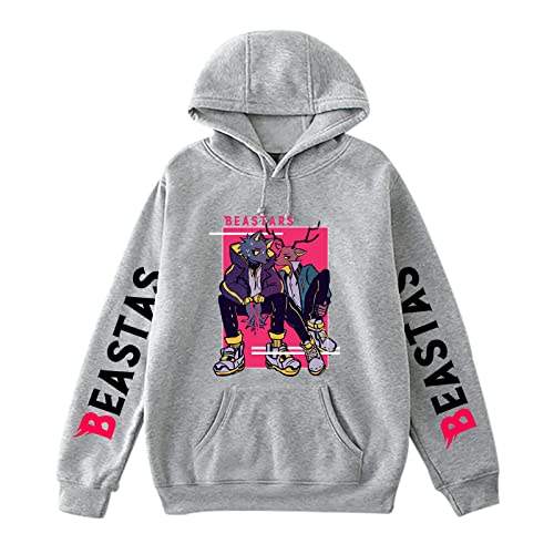 keepmore Anime Beastars Sudadera con Capucha Moda Otoño Invierno Personajes de Anime Impresión de Louis Ropa Deportiva con Capucha