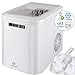 Produktbild Kesser® Eiswürfelbereiter | Eiswürfelmaschine Edelstahl | Ice Maker | 12 kg 24 h | Zubereitung in 7 min | 2,2 Liter Wassertank | 2 Eiswürfel-Größen | LED-Display | Selbstreinigungsfunktion | Weiß