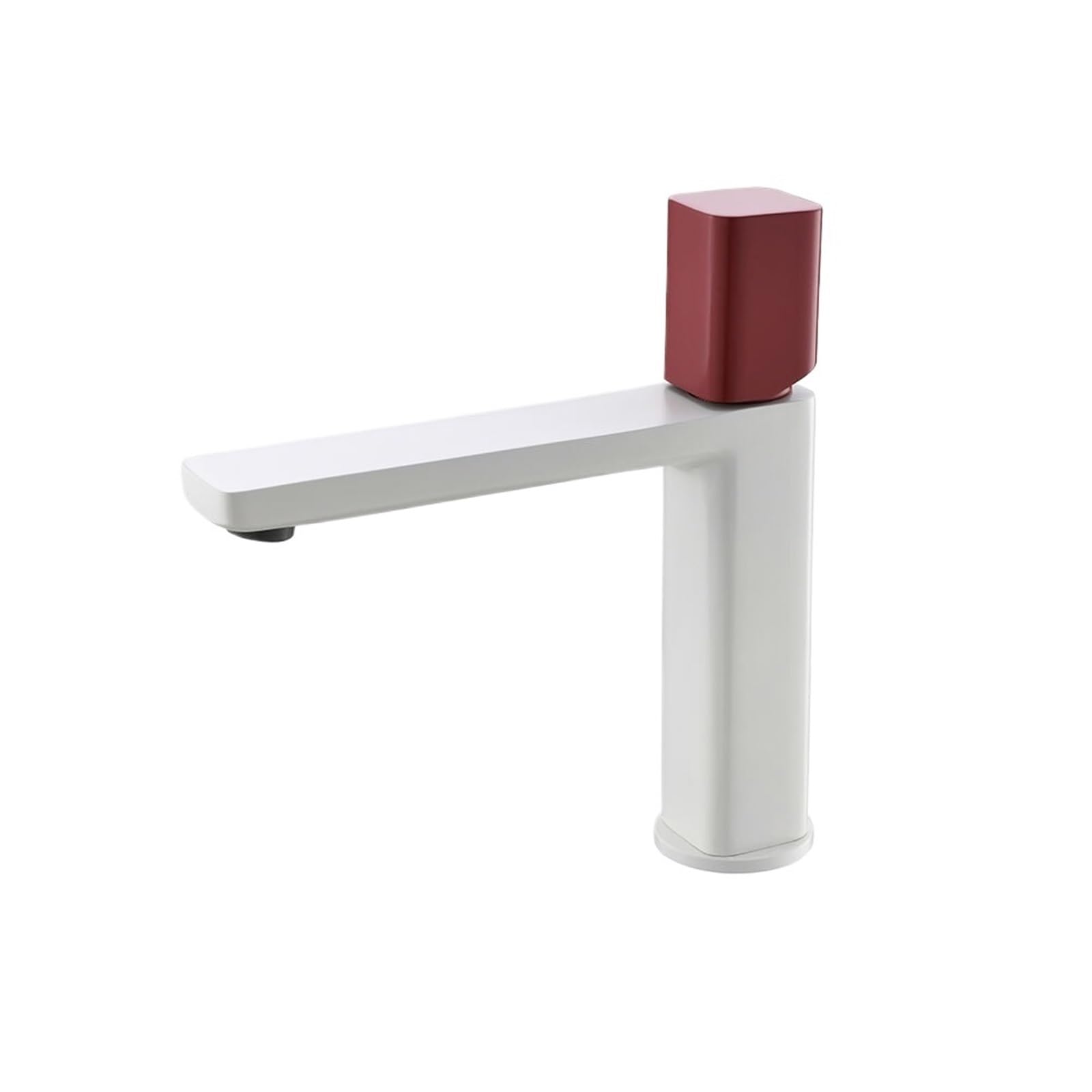Mkyyioed Color2 Bathroom Taps Basin Faucet Gunmetal Bathroom Sink Tap Square Wash Single Handle Hot And Cold Mixer Deck(Color2)