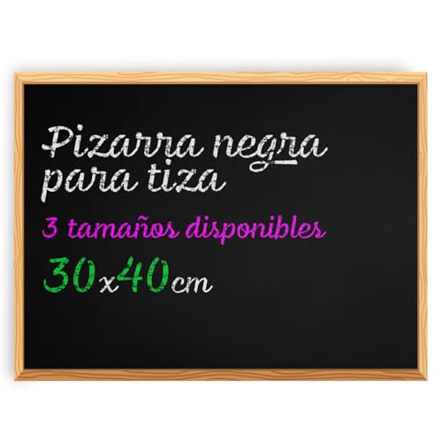 Pizarra Tiza, Pizarra Negra para Pared con Material de Montaje, Pizarra para Bodas, Niños, Escuela y Hogar, Pizarra Tiza Pared ideal Aulas, Restauración y Eventos - Ofituria (30x40)