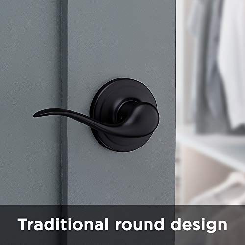 Image of Kwikset 97880-861 Tustin Left-Handed Half-Dummy Lever, Iron Black (Pack of 2)