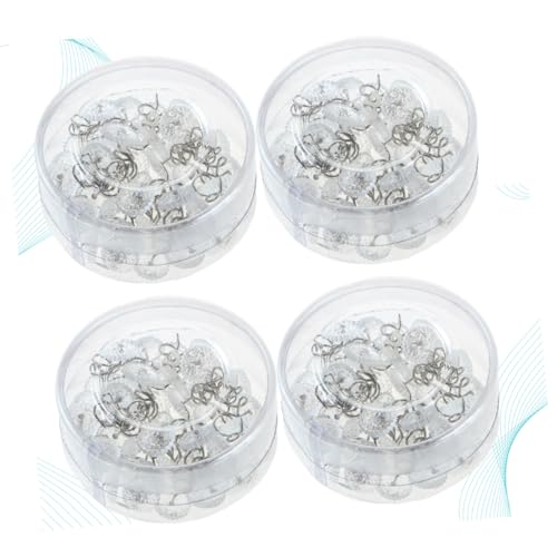 Ciieeo 4 Boxes Bed Sheet Fasteners with Twisted Nail Design Upholstery Clips for Securing Blankets Sofa Covers and Bed Skirts