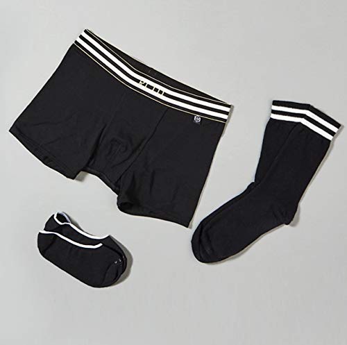 RLTD Men's Boxer Briefs and Socks Matching Underwear Set, Large, 30 Piece (10 Pack)